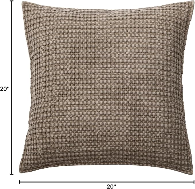 Levtex Home - Mills Waffle - Decorative Pillow - Poly Filled - Cocoa - Sham Size (20 x 20in.)