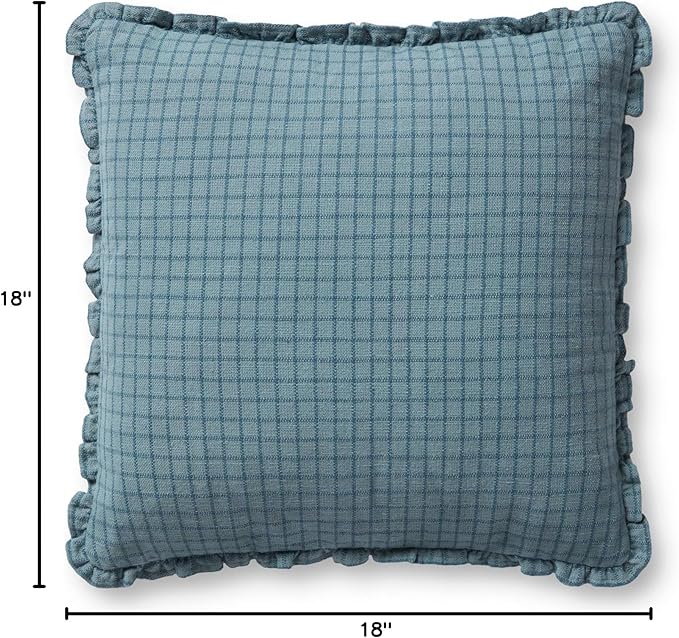 Loloi Chris Loves Julia Dinah Collection PCJ0012 Ocean/Blue 18'' x 18'' Cover w/Poly Pillow