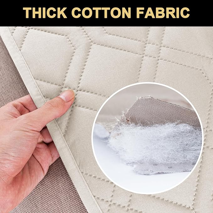 PrinceDeco Waterproof Couch Cover for Dogs Washable Dog Blanket Indoor and Outdoor Replacement Bed Cover with Anti-Slip Back Furniture Bed Couch Sofa for Large Sized Dog(52x82 Inch,French Oak)