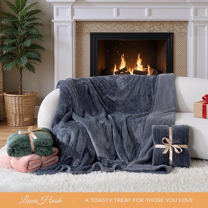 Heated Electric Blanket King Size, Dual Control Fast Heating Sherpa Blanket, 8 Heating Levels & 10 Hours Auto Off, Machine Washable with ETL & FCC Certified, Pink