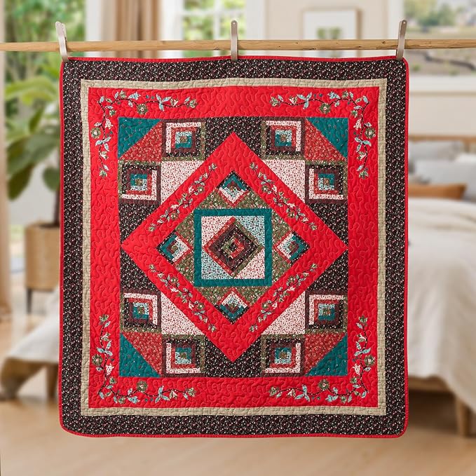 BEDIFANY California King Size Quilt Set - Cotton Bedspreads Oversized King for Bed - Lightweight Farmhouse King Quilt Bedding Sets for All Seasons, 3 Pieces