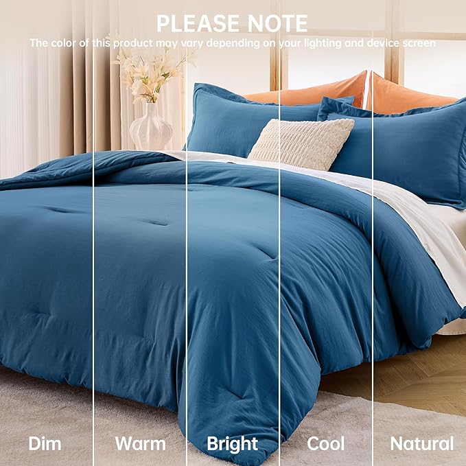 MUXHOMO Queen Comforter Set, All Season Ultra Soft Down Alternative Bedding - 3 Piece Lightweight Bed Set Includes 1 Comforter (90"x90") and 2 Pillow Shams (20"x26"), Teal