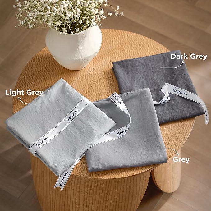 Bedsure California King Comforter Set, Light Grey Soft Prewashed Bedding for All Seasons, 3 Pieces GentleSoft™ Bed Set, 1 Lightweight Comforter (104"x96") and 2 Pillowcases (20"x36")