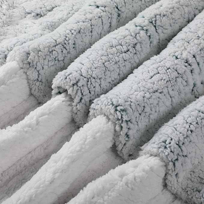 Electric Heated Blanket Full Size 72"×84" with 9 Heating Levels & 1-10Hs Auto Off,Double Sided Plush Sherpa, Energy Efficient, Machine Washable, for Couch & Bed, Light Gradient Blue