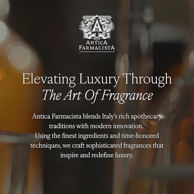 Antica Farmacista Holiday Home Ambiance Diffuser - Long-Lasting Reed Scent Diffuser - Luxury Room Freshener Gift - Prosecco Black, 33.8 fl oz
