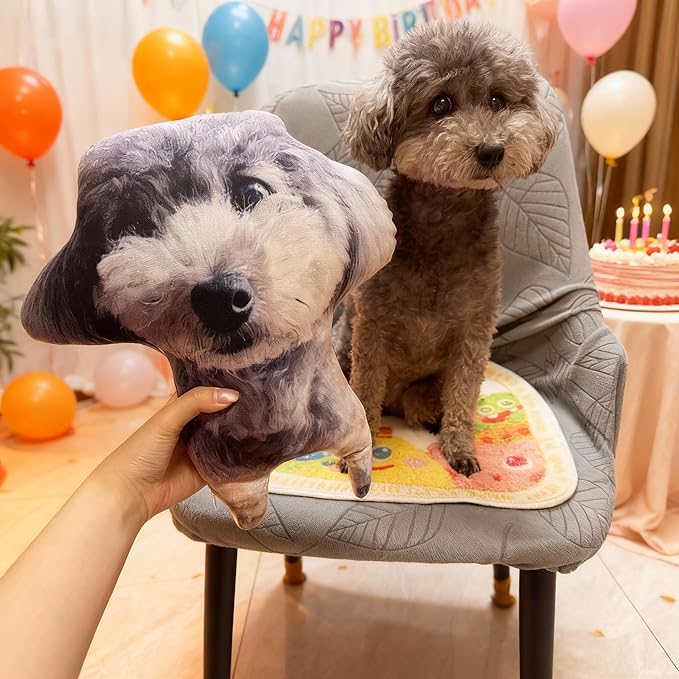 Custom Ugly Pet Pillow - Personalized Cute Dog Cat Pillows with Funny Photo - Customized Stuffed Animal Pillow Without White Edges - Funny for Friends Pet Lover