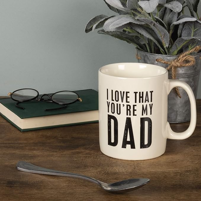 Primitives by Kathy 25389 Stoneware Coffee Mug, 20 oz., You're My Dad
