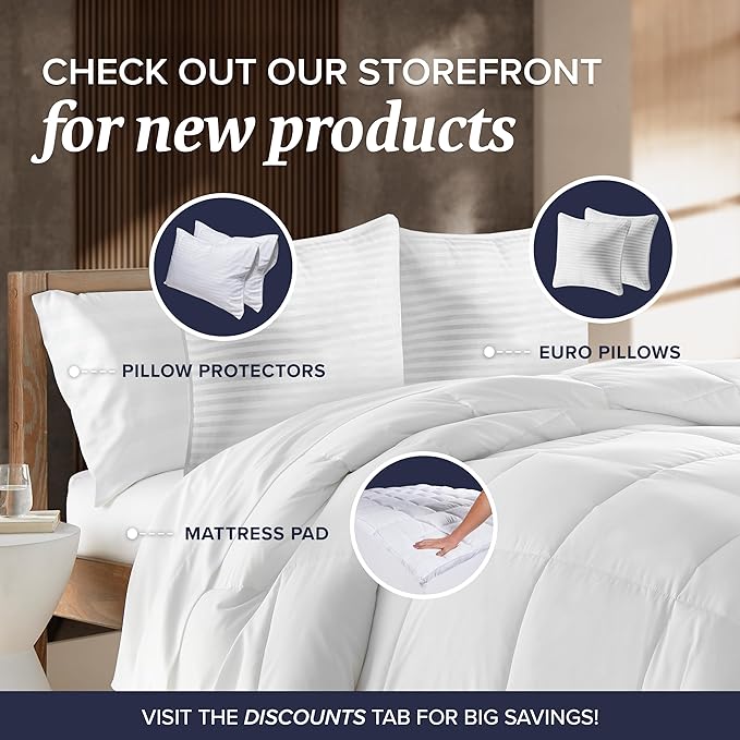 Beckham Hotel Collection Summer Sanctuary Queen Pillow - Cooling Qmax Adjustable Down Alternative Pillow w/Extra Fill, Ideal for Side Back Stomach Sleepers