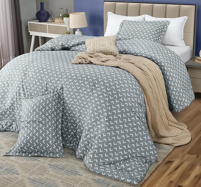 King Comforter Set 3 Piece Arrow White by Utopia Bedding Printed Comforters King Size Bedding Comforters Set Down Alternative Soft Bed Set 1 Comforter(90 x 102 inches) 2 Pillow Shams(20 x 36 inches)