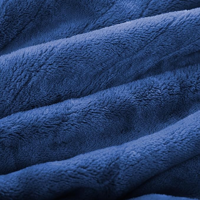 Electric Heated Blanket Queen Size 84"×90" Dual Control, 5 Heating Settings & 10Hs Auto Off, Overheat Protect, Energy Efficient, for Sofa & Bed, Machine Washable, Denim Blue