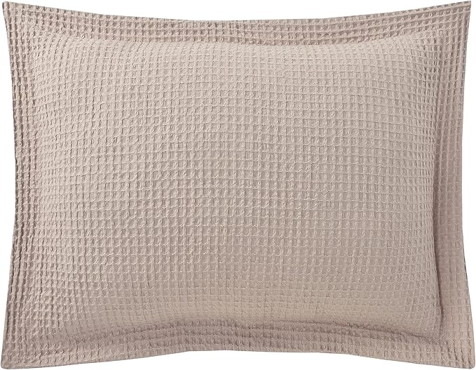 Chezmoi Collection Wilmer 3-Piece Waffle Weave Comforter Set - Soft and Cozy All Season Bedding Set, King, Ivory Cream