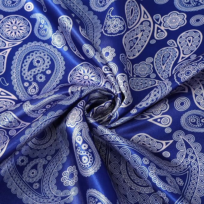 AWAYTR 35” Satin Large Square Head Scarves - 4PCS Silk Like Neck Scarf Hair Sleeping Wraps Satin Silk Scarfs for Women