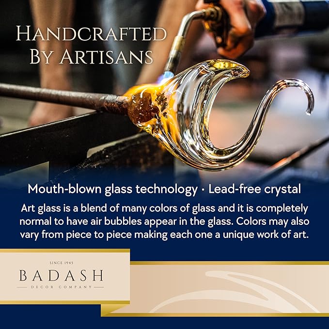 Badash Crystal Glass Pitcher - 9.75” Tall Mouth-Blown Lead-Free Crystal Glass Pitcher - 48 oz. Cocktail Pitcher - Cylinder Pitcher for any Beverage