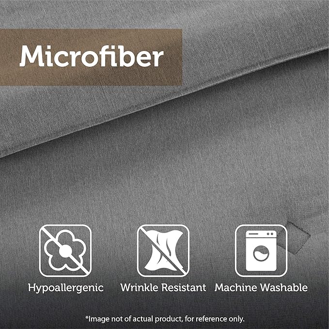 Comfort Spaces Bed in A Bag - Trendy Casual Design Cozy Comforter with Complete Sheet Set with Side Pocket, All Season Cover, Matching Shams, Twin XL (66 in x 90 in), Ava Medallion Black 6 Piece