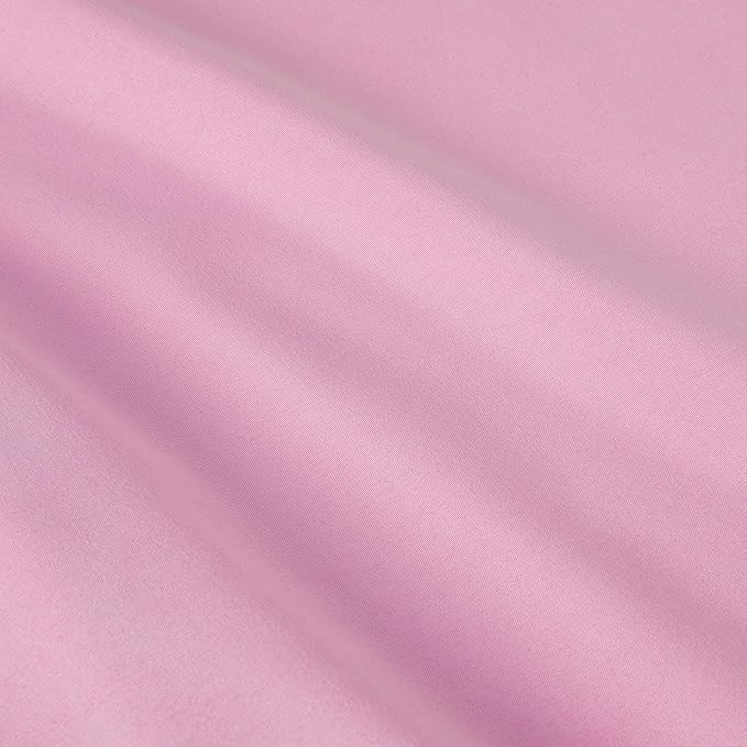 Amazon Basics 2 Piece Soft Microfiber Kid's Comforter and Pillow Sham Set, Twin, Light Pink, Solid (Pack of 4)