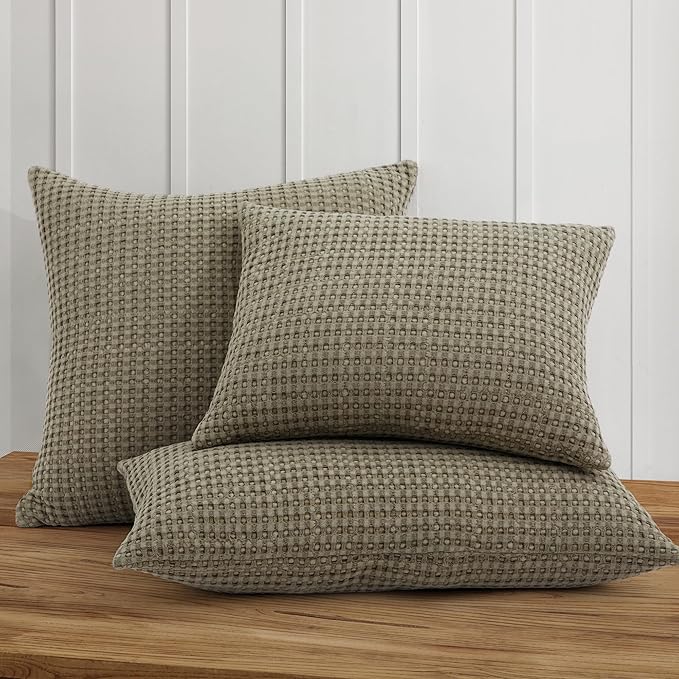 Levtex Home - Mills Waffle Taupe - Decorative Pillow (14 x 18in.) - Waffle - Taupe