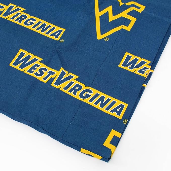 College Covers Everything Comfy West Virginia Mountaineers Pillowcase Pair, King, 20" x 40", Includes 2 King Pillowcases