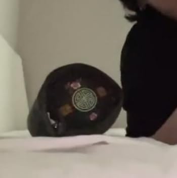 Kpop Jungkook's Favorite Item- Nap Pillow with Traditional Korean Patterns Small and Large Jung kook Photocards Included Weverse Live Nap Pillow (Black-17 inch)