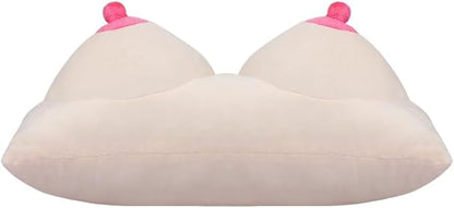 3D Boobs Breast Throw Pillow Soft Stuffed Plush Memory Foam Sofa Couch Car Seat Cushion Decorative Bed Backrest Funny Sleep Body Cuddle Pillow Husband Boyfriend Hilarious Gag Gift Home Bedroom Decor
