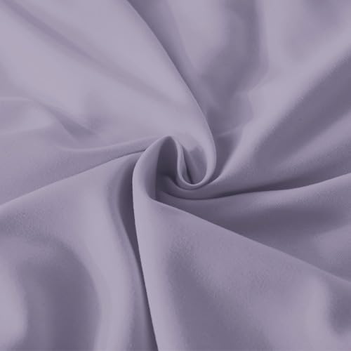 Andency Grayish Purple California King Comforter Set, 3 Pieces Cal King Ruffle Purple Comforter, Lightweight Oversized Farmhouse Shabby Chic Soft Microfiber Bedding Comforter Set (104x96Inch)