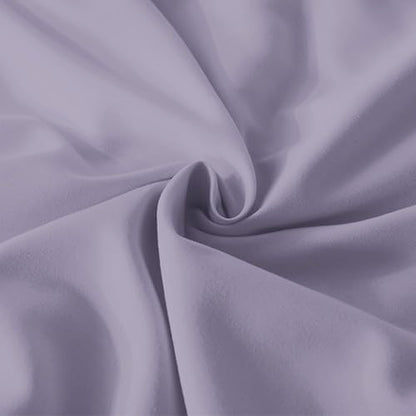 Andency Oversized King Comforter Set 120x98, 3 Pieces Ruffle Shabby Chic Famhouse Bedding Set, All Season Lightweight Fluffy Bed Set for Girls Women, Purple