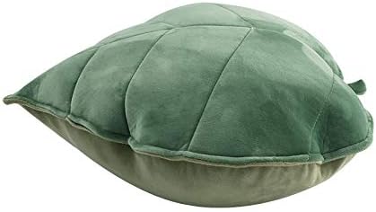 Cyprinus Carpio 3D Leaf Shape Household Pillow Cushion Sofa Lumbar Pillow Household Throw Pillow Decoration 20 * 20 Inch (Green)