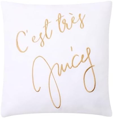 Juicy Couture Cabana Stripe Reversible Bedding Set - Queen/Full Size - Lavender/White Stripe Print – 6 Piece Set – Includes 1 90" x 90" Comforter, 3 Decorative Pillows, 2 Shams