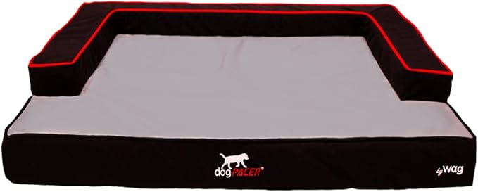 Indoor Outdoor Pet Recovery Dog Bed | Multi Element Extreme Joint Support with Cooling Gel | 100% Water Proof and Machine Washable Cover | Large, Onyx Black