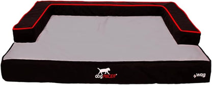 Indoor Outdoor Pet Recovery Dog Bed | Multi Element Extreme Joint Support with Cooling Gel | 100% Water Proof and Machine Washable Cover | Large, Onyx Black