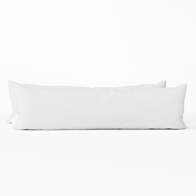 Looms & Linens Extra Long Lumbar Pillow Insert for 12x36 inch Lumbar Pillow Filler for Side Sleeper - Made in USA Rectangular Pillow Forms Set of 2 Throw Pillows for Couch