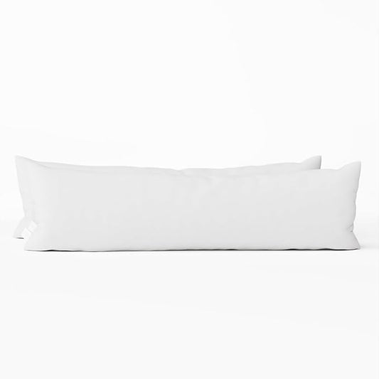 Looms & Linens Extra Long Lumbar Pillow Insert for 12x36 inch Lumbar Pillow Filler for Side Sleeper - Made in USA Rectangular Pillow Forms Set of 2 Throw Pillows for Couch