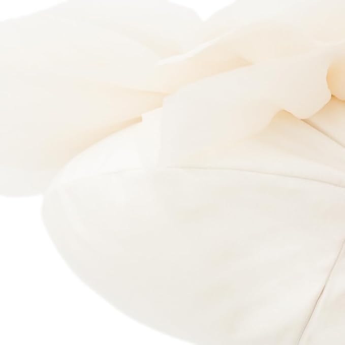 3D Cream White Flower Round Decorative Throw Pillow with Insert Soft Cute Floral Accent Pillow Cushion for Bed Couch Bedroom Living Room Boho Aesthetic Home Decor 12Inch White and Yellow