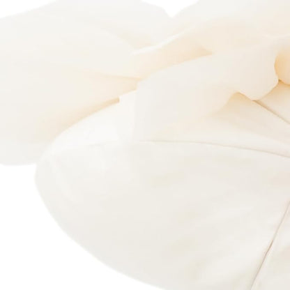 3D Cream White Flower Round Decorative Throw Pillow with Insert Soft Cute Floral Accent Pillow Cushion for Bed Couch Bedroom Living Room Boho Aesthetic Home Decor 12Inch White and Yellow