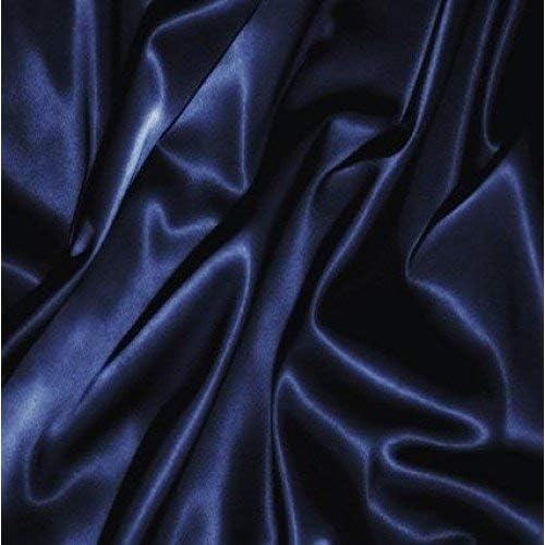 100% Pure Silk Satin Sheet 4pcs, Silk Fitted Sheet 15" Deep Pocket Mattress fit,Silk Flat Sheet&Silk Pillowcases Cool Soft Silk Sheets|Wrinkle Free Fade Resistant Twin XL Navy Blue