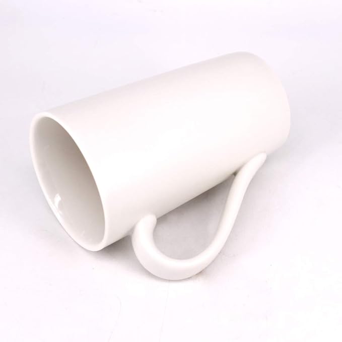 2 Pack 20 OZ Coffee Cup Simple Pure White Ceramic Cup Plain Large Tall White Ceramic Milk Tea Coffee Mug with Handle