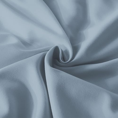 Andency Grayish Blue Full Size Comforter Set(79x90Inch), 3 Pieces(1 Ruffle Comforter and 2 Pillowcases) Lightweight Fluffy Bedding Comforter Sets Full Bed, All Season Soft Microfiber Bedding Set