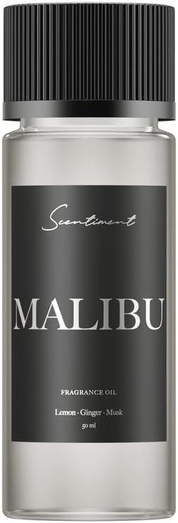 Scentiment Diffuser Oil - Malibu Hotel | Aromatherapy Home Fragrance | Inspired by Nobu® Hotel | Luxurious Scent with Notes of Lemon, Ginger, Musk (50 mL)