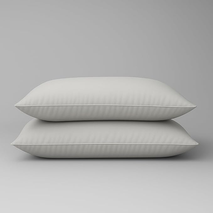 Peru Pima 415 Thread Count Percal Standard Pillowcases - 100% Peruvian Pima Cotton, 2 Piece (2 Pillowcases) - Cooling, Crisp, Hotel Quality Bedding - Slate