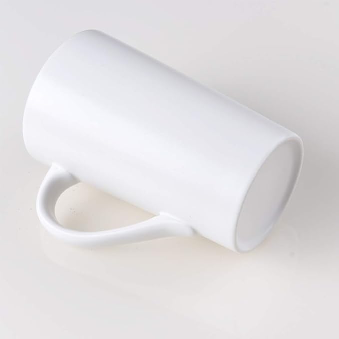 2 Pack 16 OZ Coffee Cup Simple Pure White Ceramic Cup Plain Large Tall White Ceramic Milk Tea Coffee Mug with Handle