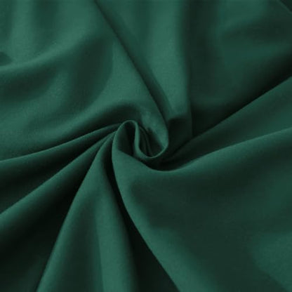 Andency Dark Emerald Green Comforter Set Queen, 3 Pieces Solid Ruffle Farmhouse Bedding Set for Queen Bed, Lightweight Soft Ruffled Bed Comforter Set for All Seasons