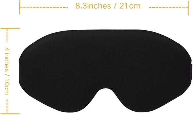 100% Light Blocking Sleep Mask Set, Only 0.73oz Light Comfortable 3D Contoured Memory Foam, Blink Freely Eye Masks for Sleep, Travel, Nap, for Men Women Side Sleeper, Black