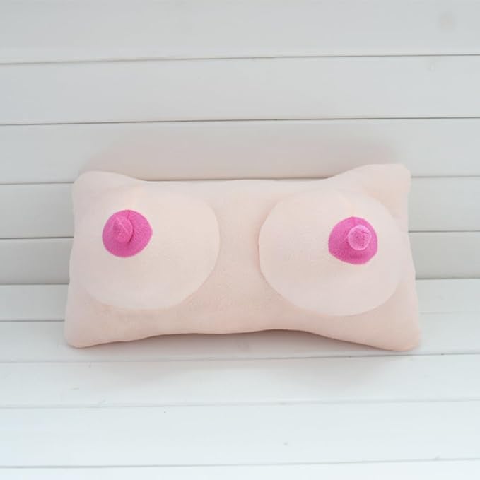 haozaikeji Boobs Breasts Pillow Cushion Funny Throw Pillow Novelty Relax Pillow Soft Memory Foam Sleep Pillow for Home Couples Bedrooms Decor