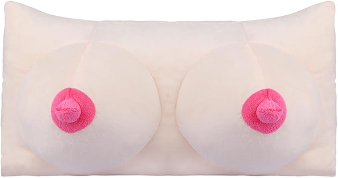 ITODA 3D Boobs Breasts Pillow Cushion, Funny Throw Pillow Home Bedroom Decor Cushion Soft Stuffed Sleep Creative Sleeping Backrest Night Hilarious Gag Gift