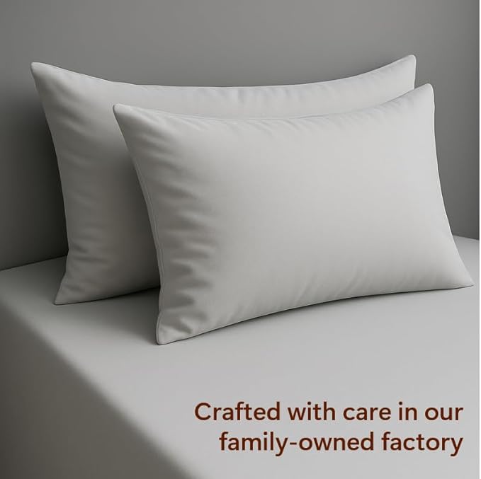 Peru Pima 415 Thread Count Percal Standard Pillowcases - 100% Peruvian Pima Cotton, 2 Piece (2 Pillowcases) - Cooling, Crisp, Hotel Quality Bedding - Slate