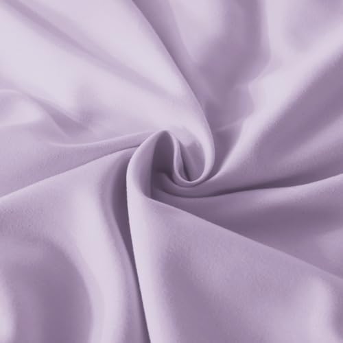 Andency Oversized King Comforter Set 120x98, 3 Pieces Ruffle Shabby Chic Famhouse Bedding Set, All Season Lightweight Fluffy Bed Set for Girls Women, Lavender