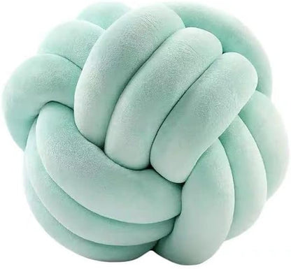 Petrella Knot Pillow Ball Round Throw Pillows Home Decor Cushion Decorative Aesthetic Throw Pillows，Light Green 8inch