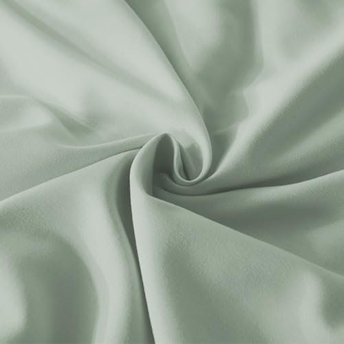 Andency Sage Green Comforter Set Full, 3 Pieces Lightweight Soft Ruffle Bed Comforter, Farmhouse Rustic Fluffy Microfiber Down Alternative Bedding Set (79x90Inch Comforter)
