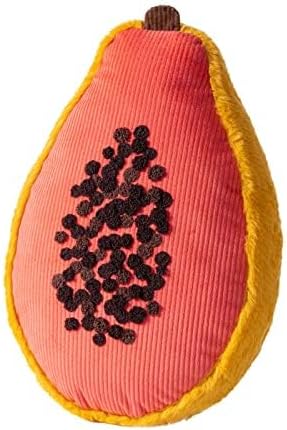 Phantoscope Papaya Shaped Throw Pillow, Fruit Themed Cushion for Couch, Bed and Chair, Pink, 10 x 15 inches