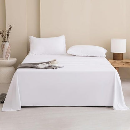 Andency Oversized King Comforter Set White 120x98-7 Pieces Boho Tassel Bed in a Bag Soft Lightweight Bedding Sets, Fringe All Season Bed Set with Comforter, Sheets, Pillowcases & Shams