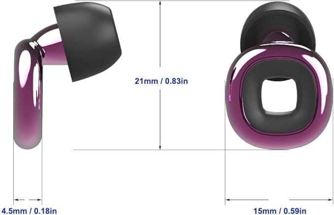 Ear Plugs – Stylish Hearing Protection for Concerts & Festivals,Live Events,Sports,DJs,Nightlife,Work.Study&Sleep Reusable Earplugs for Noise Reduction 28dB with 10 Ear Tips and 4 Mute Rings,Pink